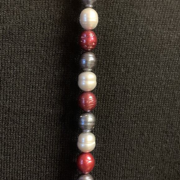 Honora Multi Color Ringed Cultured Pearl Necklace 36 Inches - Picture 5 of 8